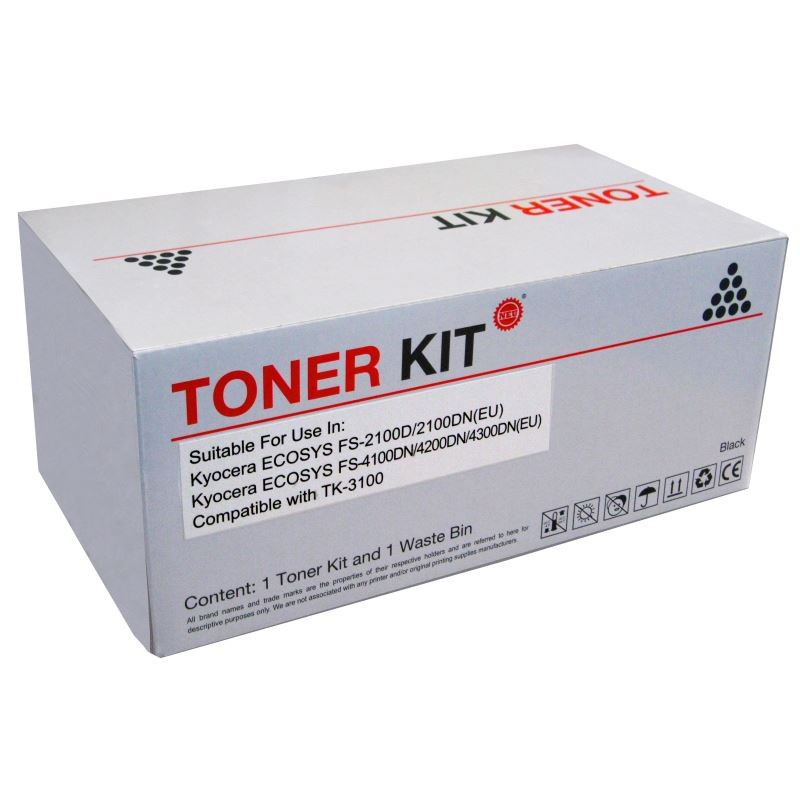 Cartus toner TK3100 compatibil Kyocera cu WASTE BOX - imagine 3